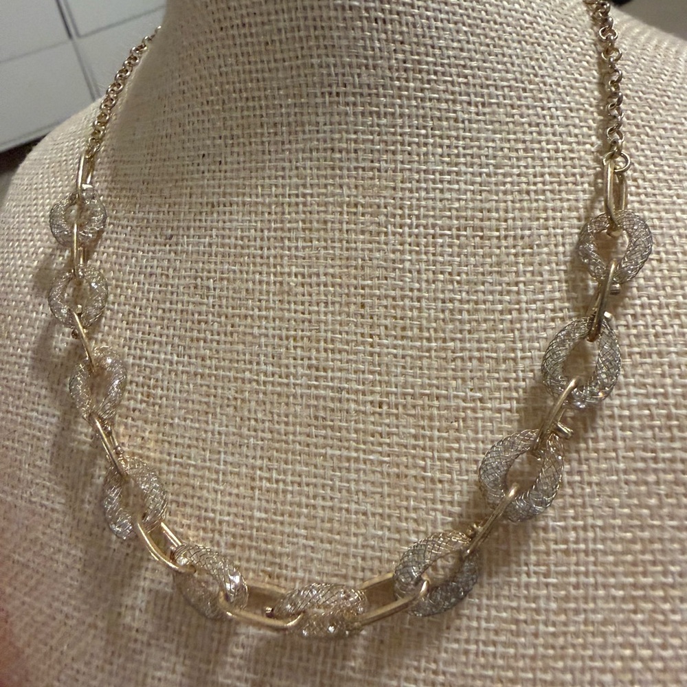 Elegant Gold and Silver Chain Necklace‎